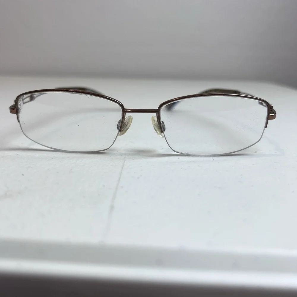 CHARMANT LINEART XL2015‎ Titan Japan Brown Half Rim Eyeglasses Frame 52-17-135
